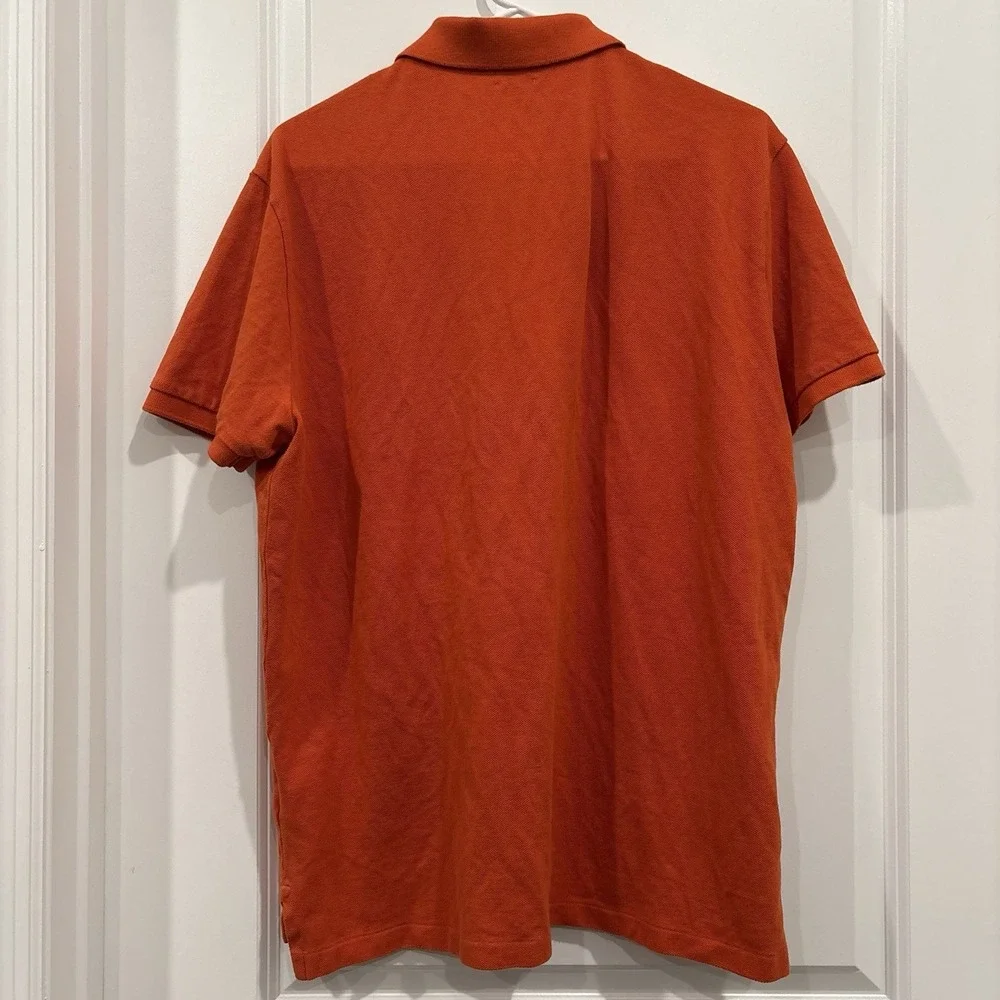 Polo Ralph Lauren Custom Slim Fit Orange Mens Short Sleeve Polo Shirt Size Large